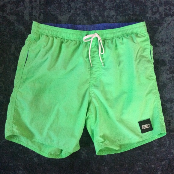 O'Neill Swim Sports Shorts Neon Green Hyperdry Lined - Picture 1 of 12